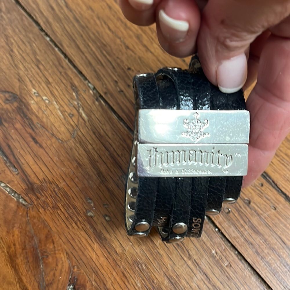 Humanity leather bracelet   